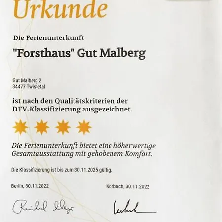 Apartment Forsthaus Auf Gut Malberg